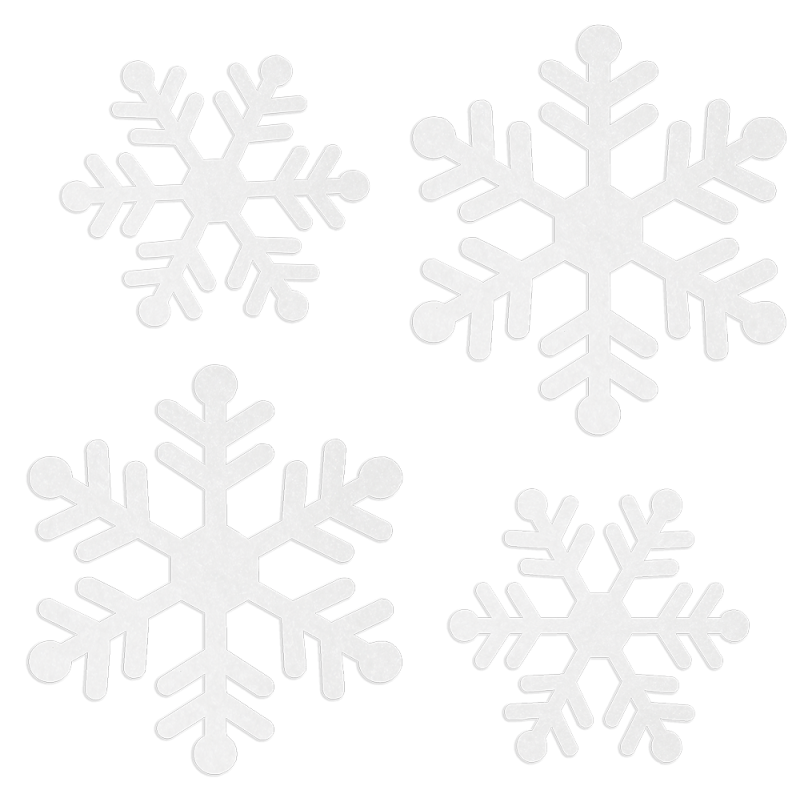 Kit 4 fiocchi di neve feltro
