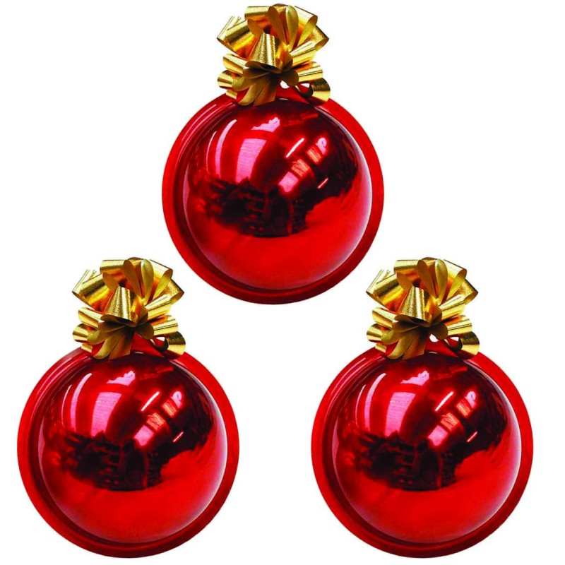 Kit 3 sfere con fiocco Ø 25 cm
